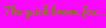 Image with Font Color 808010 and Background Color FA08FB